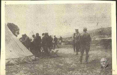 Καταυλισμός του ελληνικού στρατού στο Σαγγάριο