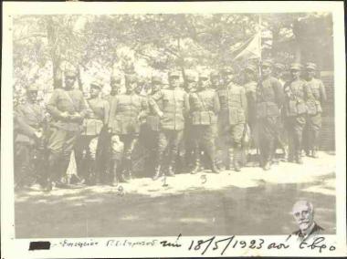 Το επιτελείο του Γ΄ Σώματος Στρατού στον Έβρο το Μάιο του 1923: Αντιστράτηγος Π. Γαργαλίδης, Συν/ρχης Β. Τσιρογιάννης, Συν/ρχης Γ. Φεσσόπουλος