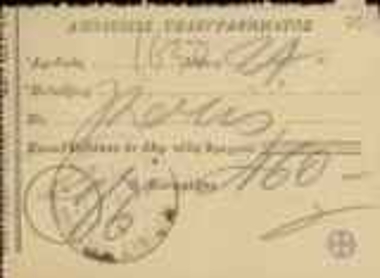 Receipt for a telegram to Paris.