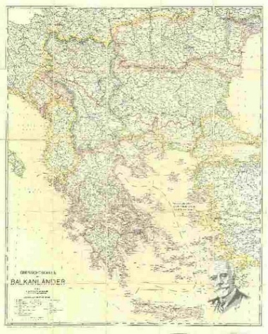 Ubersichtskarte der Balkanlander und der anschliebenden Gebiete