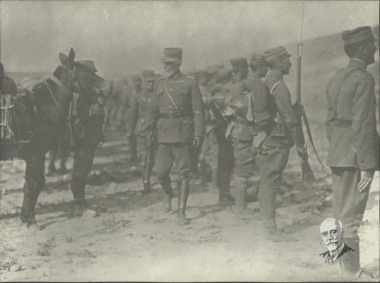 From the Asia Minor front. Commander in chief Chatzianestis is inspecting the greek army