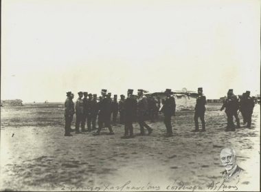 From the Asia Minor front. General Chatzianestis inspecting some officers of the greek army