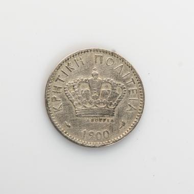 Νόμισμα των 20 λεπτών, της Κρητικής Πολιτείας (1900)