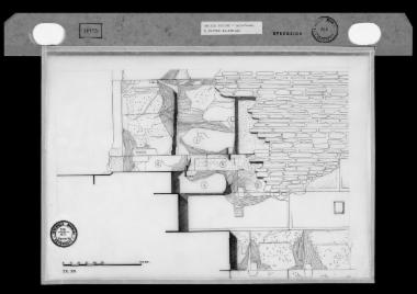 Αποτύπωση της εσωτερικής πλευράς του ανατολικού άκρου του νότιου τοίχου