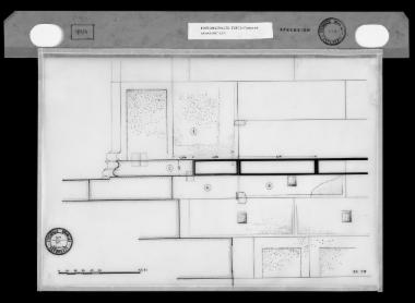 Γραφική αποκατάσταση του δαπέδου της νοτιοανατολικής γωνίας