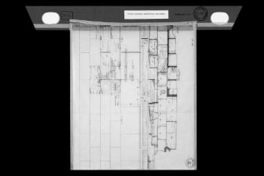 Αποτύπωση τμήματος του βόρειου τοίχου στη συμβολή με τον εγκάρσιο ανατολικό