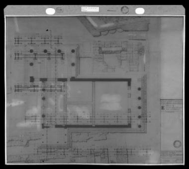 Κάτοψη φερόντων ικριωμάτων εργοταξίου στη βάση των σιδηροδοκών