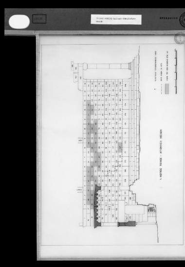 Επισήμανση των παρατοποθετημένων λιθοπλίνθων, των λιθοπλίνθων in situ και των λιθοπλίνθων που δεν ανήκουν στο νότιο τοίχο