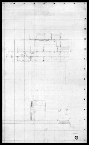 Αποτύπωση της εξωτερικής πλευράς του δυτικού τμήματος του βόρειου τοίχου