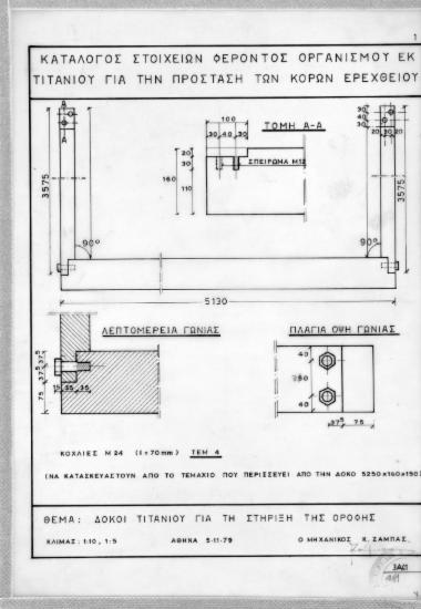 Πρόταση κατασκευής και εφαρμογής στοιχείων τιτανίου για την στήριξη της οροφής της νότιας πρόστασης