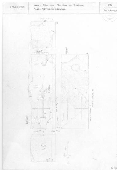 Σχέδιο αποτύπωσης και δομικής αποκατάστασης του λίθου 28 του βόρειου τοίχου