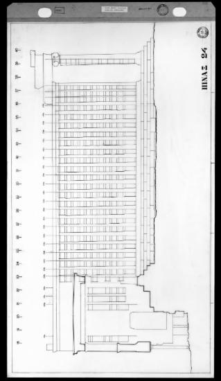 Αποκλίσεις από κατακόρυφο επίπεδο των λιθοπλίνθων του νότιου τοίχου